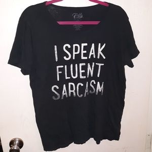 Funny I Speak Fluent Sarcasm Women's T-Shirt Large